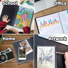 11×14 Art Portfolio Folder with Plastic Sleeves, 24-Pocket Portfolio Binder