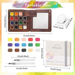 Mini Paint Palette Travel Kit – Mini Travel Watercolor Palette Set, Pocket Ar…