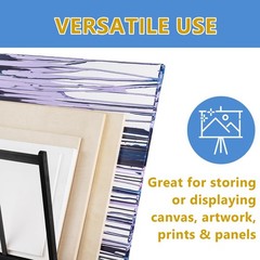 Large Wooden Print Rack, Art Drying and Display Rack with Rolling Casters, St…