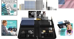 Complete 40-Piece Drawing Set for Adults & Kids | Easy-to-Use Tutorial Included