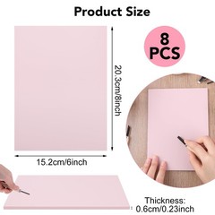8 Pack 8″x6″ Pale Pink Linoleum Blocks for Printmaking, Rubber Stamp Carving …