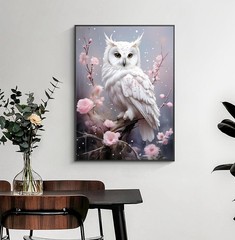 Square Drill Bookstore Diamond Art Kits for Adults,Owl 5D Diamond Painting Kitss