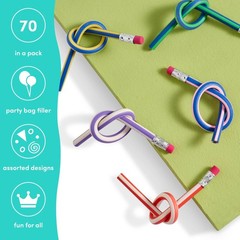 THE TWIDDLERS 70 Fun Novelty Bendy 70 Count (Pack of 1), Multicoloured