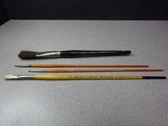 Delta’s Artist Paint Brushes Size 1, 2 & 3 Styles 170, 775 & 505, Lot of 4, VTG