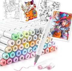 Ohuhu Marker Pen 48 Color 49 Pieces PasteColor Brush Fine Point Alcohol honolulu