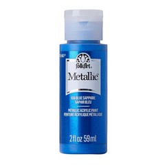 FolkArt Blue Sapphire Metallic Acrylic 2 Fl Oz (Pack of 1),