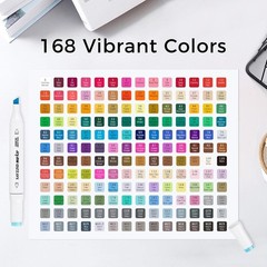 168 Colors Alcohol Markers – Dual Tip Markers for Kids or Adults in Coloring