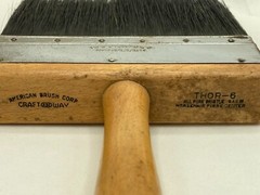 VINTAGE HORSE HAIR PAINT BRUSH AMERICAN BRUSH CORP CRAFT WAY THOR-6 NOS RARE !!!