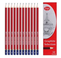 Pepy Graphite Professional Drawing Pencil Set of 12 HB Pre-Sharpened Pencils
