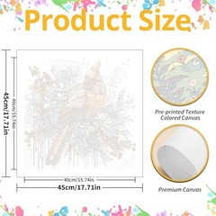 Paint by Numbers for Adult Paint by Numbers Kit for Adults Frameless Cardinal