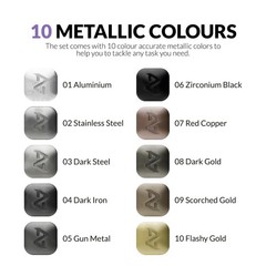 Gaahleri Water Based Acrylic Ink Metallic Series Markers GMSet