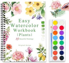 Watercolor Workbooks, 16 Colors Water Color Books Paint with palette, Birds