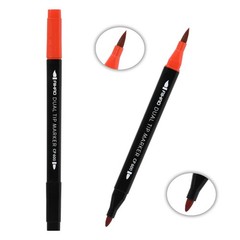 Dual Tip Markers Set – 36 Pack Super Washable Brush & Fine Tip Art Supplies for