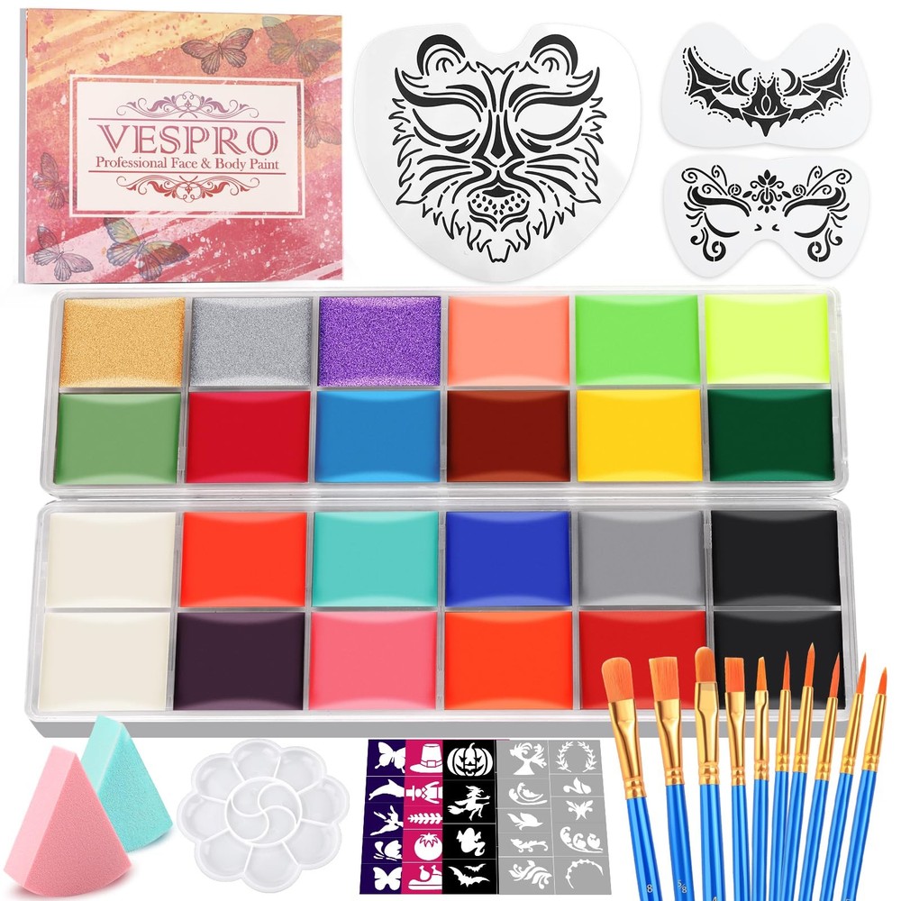 Face Painting Kit For Kids Party,22 Colors B-22 Color Paint