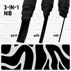 15mm Jumbo Oil Black Paint Pens – Oil Based Paint Markers for Metal, Fabric, …