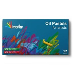 Inscribe Oil Pastels Set of 12, Assorted Colours for Drawing, Painting, Artist