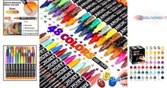 48 Pack Oil-Based Paint Markers Medium Tip for Wood Metal Glass Canvas