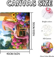 Paint by Numbers Kit for Adults Beginners, Scenery Adult Paint by Numbers on Ca