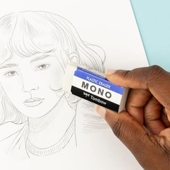 Tombow 57324 MONO Eraser, White, Medium, 3-Pack. 3-Pack, White