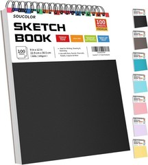 Sketch Book Drawing Pad Art Sketchbook Paper for Kids Adults Artists 9×12