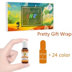 Alcohol Ink Set – 24 Vibrant Colors for Resin Art, Petri 24 Bottles x 10ml