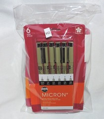 (3) Sakura Pigma Micron Pens Fine Line Drawing 8 Color & Black Set Archival ink