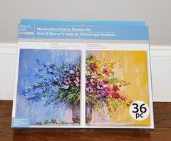 Artist’s Loft Masterpiece Paint by Number Kit 2- 11″x14″ Canvas Acrylic Floral