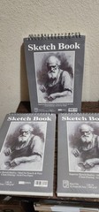 Lot Of 3 Premium 120gsm Sketch Book – 9″x12″ Spiral Drawing Pad 100 Sheets Ea