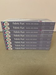 LOT OF (8) NEW PENTEL ARTS FABRIC FUN PASTEL DYE STICKS – 15 COLORS PTS-15