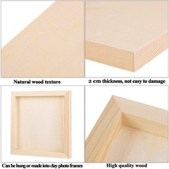 ADXCO 8 Pack Wood Panels 8 x 8 Inch Unfinished Wood Canvas Wooden Panel Board…