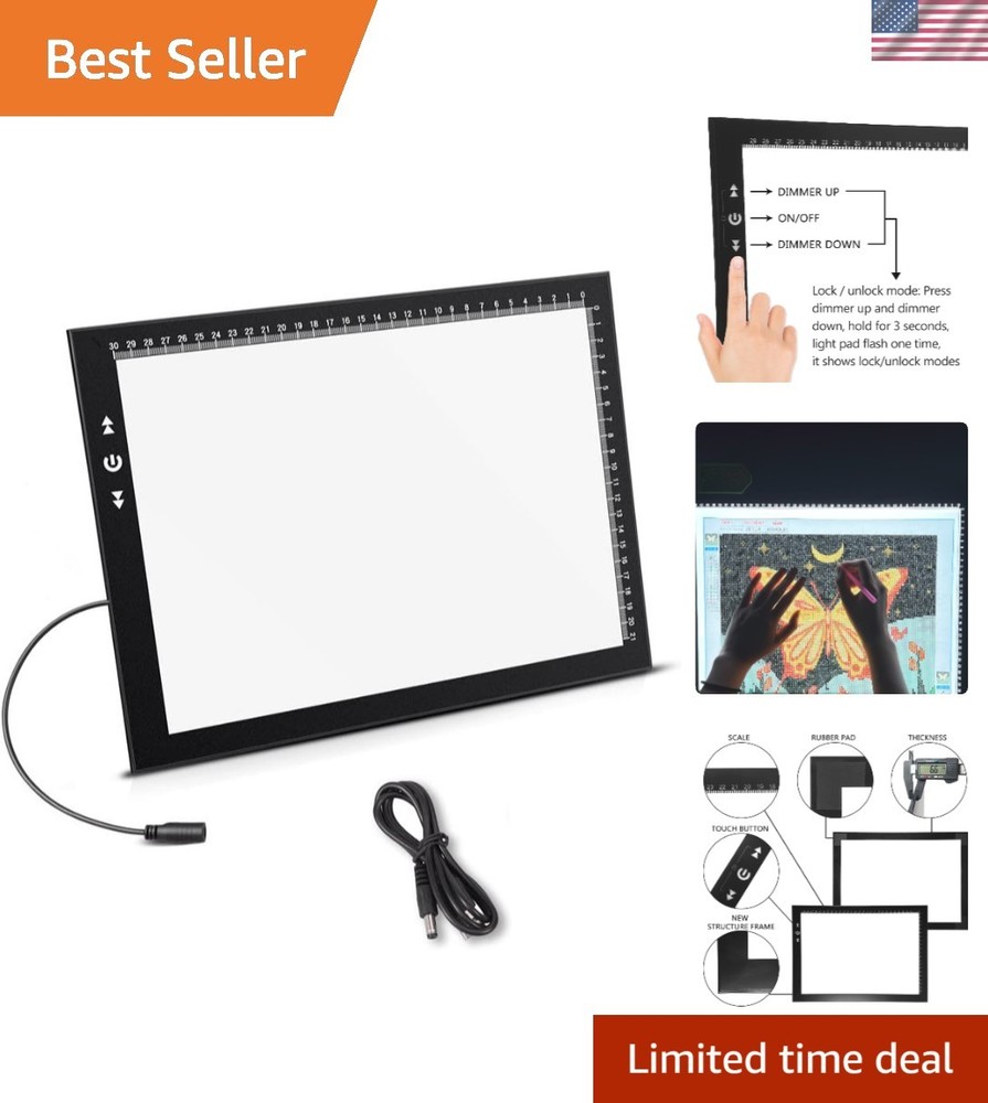 Ultra-Thin A4 LED Art Light Pad – 6000 Lux Brightness for Enhanced Creativity