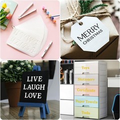 1/3, 1/2, 3/4, 1, 2 Inch Letter Stencils for 9.8 x 5.9 inches, white