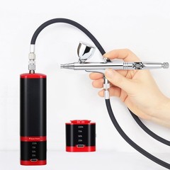 Color Peak Cordless Airbrush Kit Air Brush Holder Replaceable 2Pcs Batteries
