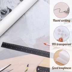 Paper Roll 17in x 25yd White Trace Paper Pattern Paper Translucent Tracing Paper