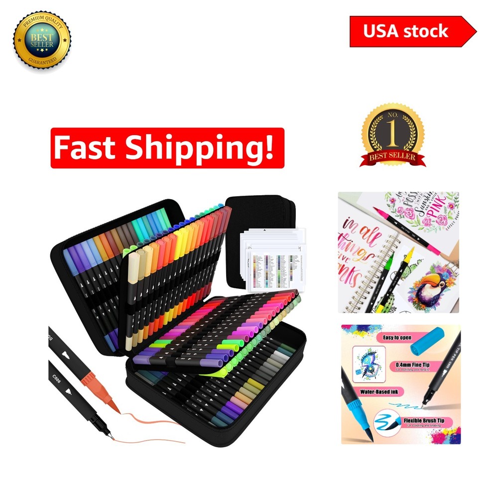 Artistic Expression with 110 Multicolor Dual Tip Markers – Perfect for Journals