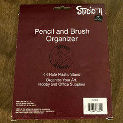 Studio 71 Pencil & Brush Organizers, Lot of 3, White Plastic, Round, NEW (47)