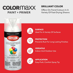 K05515007 Colormaxx Acrylic Clear Finish for Indoor/Outdoor Use, Gloss Crystal C