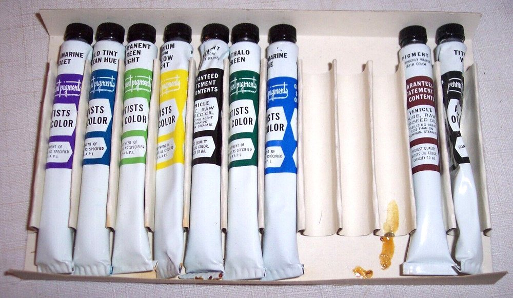 Permanent Pigments oil paint 9 Total .32 fl oz. Each 10ml VARIOUS COLORS