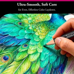 72-Color Colored Pencils for Adult Coloring Books, Soft Core, Back to School …