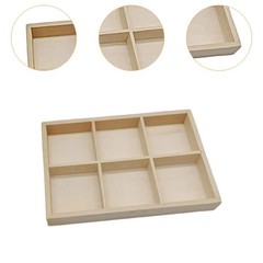 Wooden Pen Holder Marker Pen Organizer 6 Grid Multifunctional Stationary Gifts