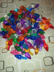 Small Twist/Flame Lights for Ceramic Christmas Trees, Lot of 50, Assorted Colors