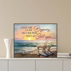 Beach Sunset Diamond Art Kits for Adults, 16×12 inches,