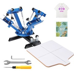 VEVOR Screen Printing Machine, 4 Color 1 Station 360° 4 1