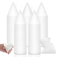 1000 Pcs 4 oz Paper Cone Cups White Classic Disposable Thicken Cone Cups, for