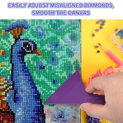 100pcs 10x15cm Diamond Paint Release Paper and Purple Scraper for Diamond Art