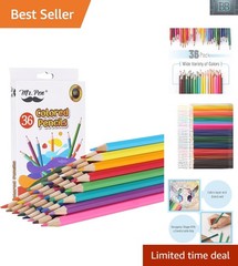 Deluxe 36 Pack Colored Pencils – Smooth Blending & Vibrant Shades for All Ages