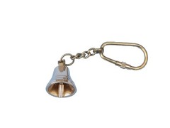 [Pack Of 2] Solid Brass Bell Key Chain 4″”