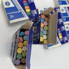 Chaselle Dustless Chalk 8 Boxes of 12 = 96 Color Chalkboard Made Israel NOS