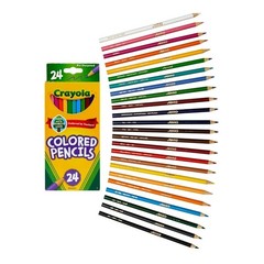 Crayola Colored Pencils, Assorted Colors, Pre-Sharpened, Adult Coloring, 24 CT