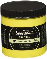 047521 Night Glo Screen Printing Ink Yellow 8 Fl Oz Fabric Art Craft Supply